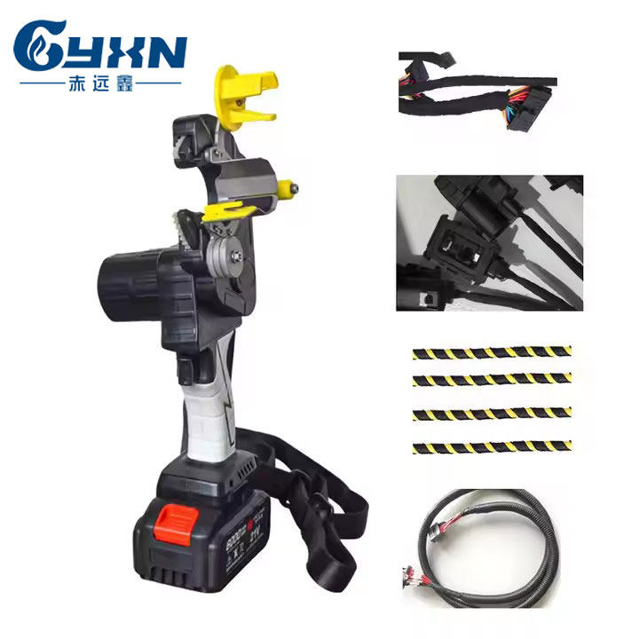 Handheld wire harness tape wrapping machine